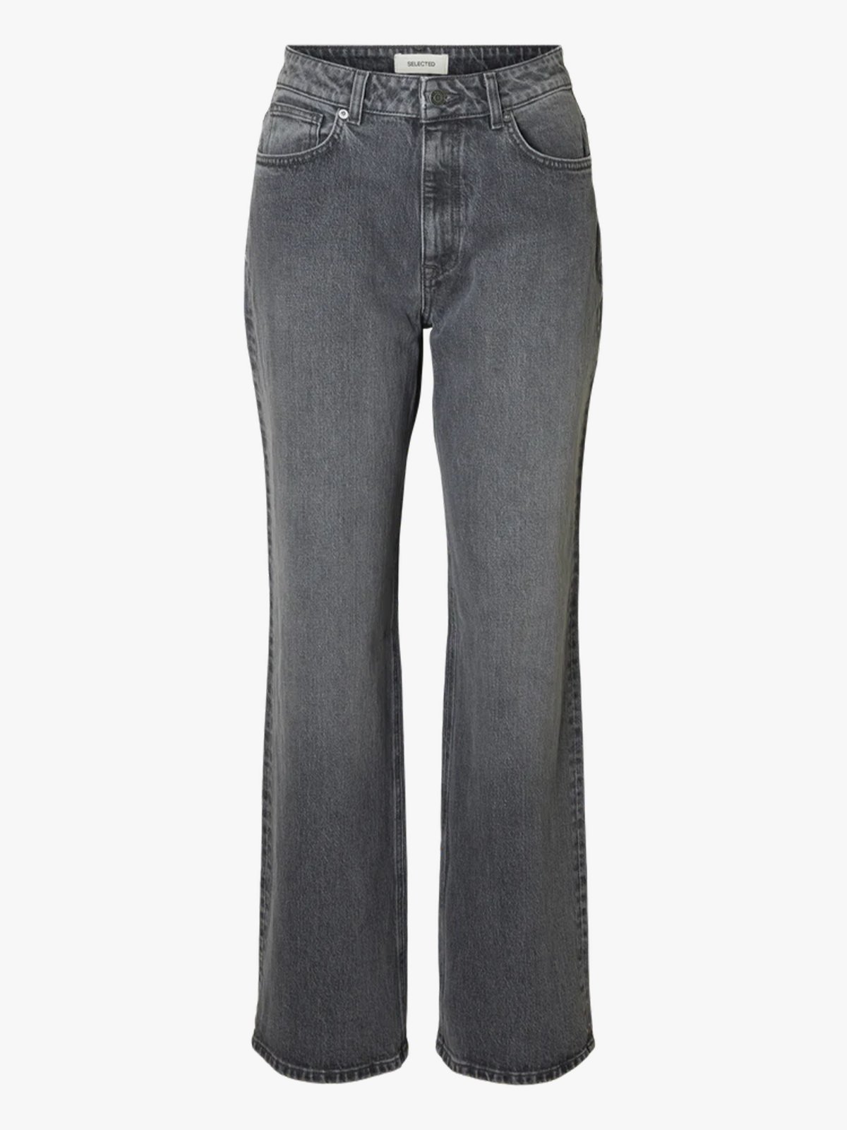 Selected Femme Wide Bea Kori High Waist Jeans Medium Grey Denim