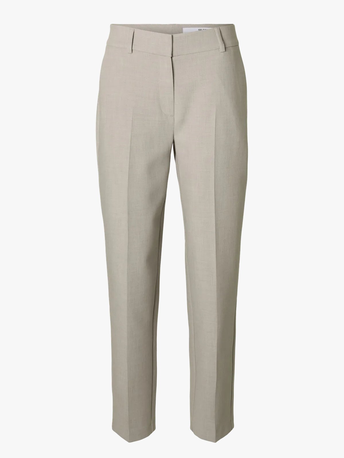 Selected Femme Rita-Ria Mid Waist Crop Pant Island Fossil Melange