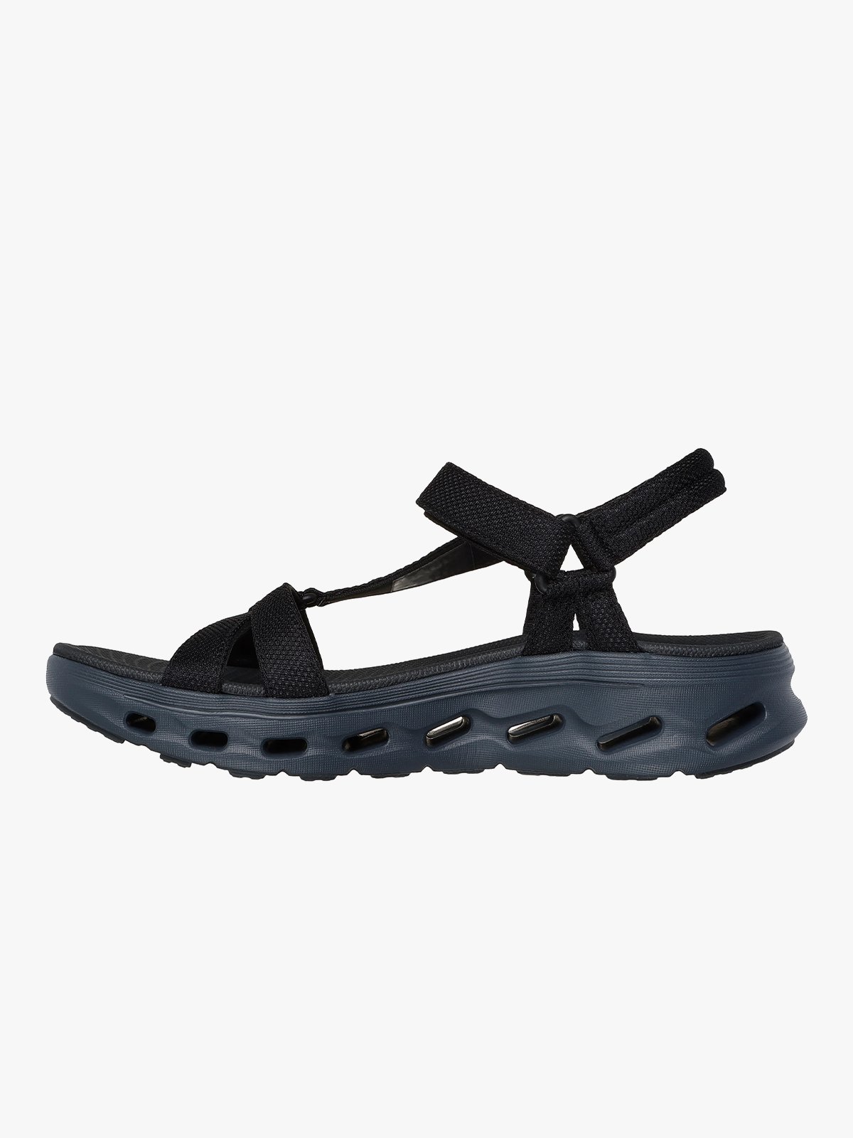 Skechers Go Walk Glide-Step 2.0 Sandal Black / Gray