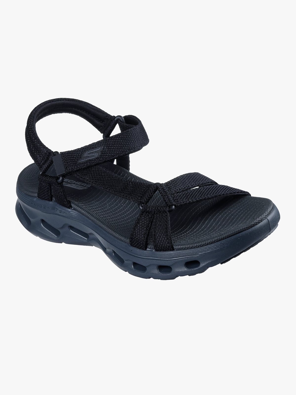 Skechers Go Walk Glide-Step 2.0 Sandal Black / Gray
