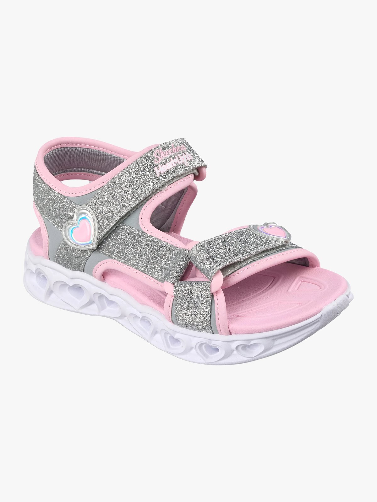 Skechers Heart Lights Sandals Metallic