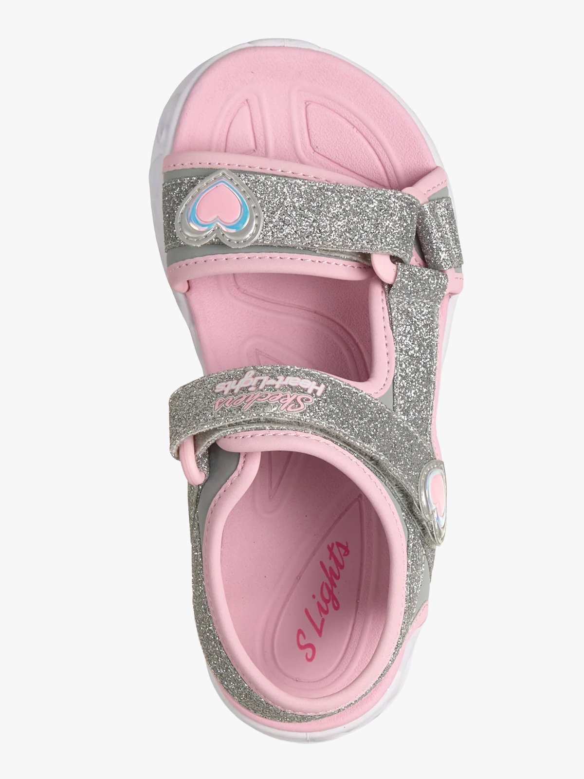 Skechers Heart Lights Sandals Metallic
