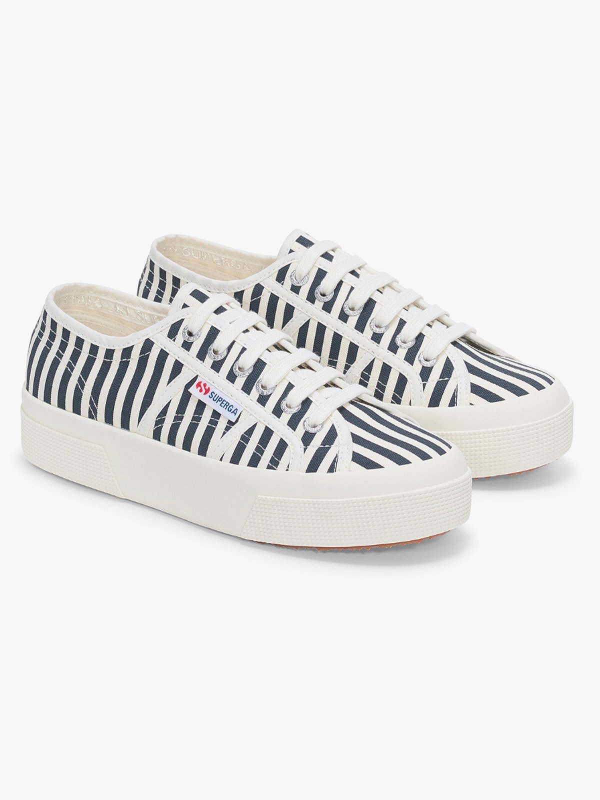 Superga 2740 Stripes Print Off White / Navy