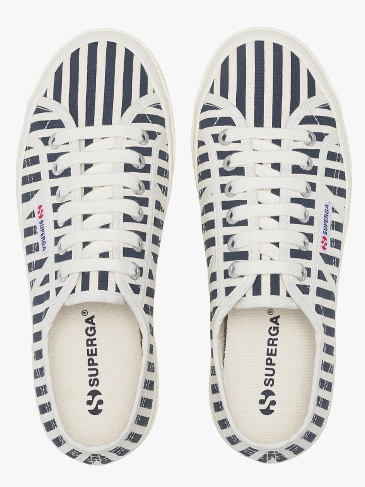 Superga 2740 Stripes Print Off White / Navy