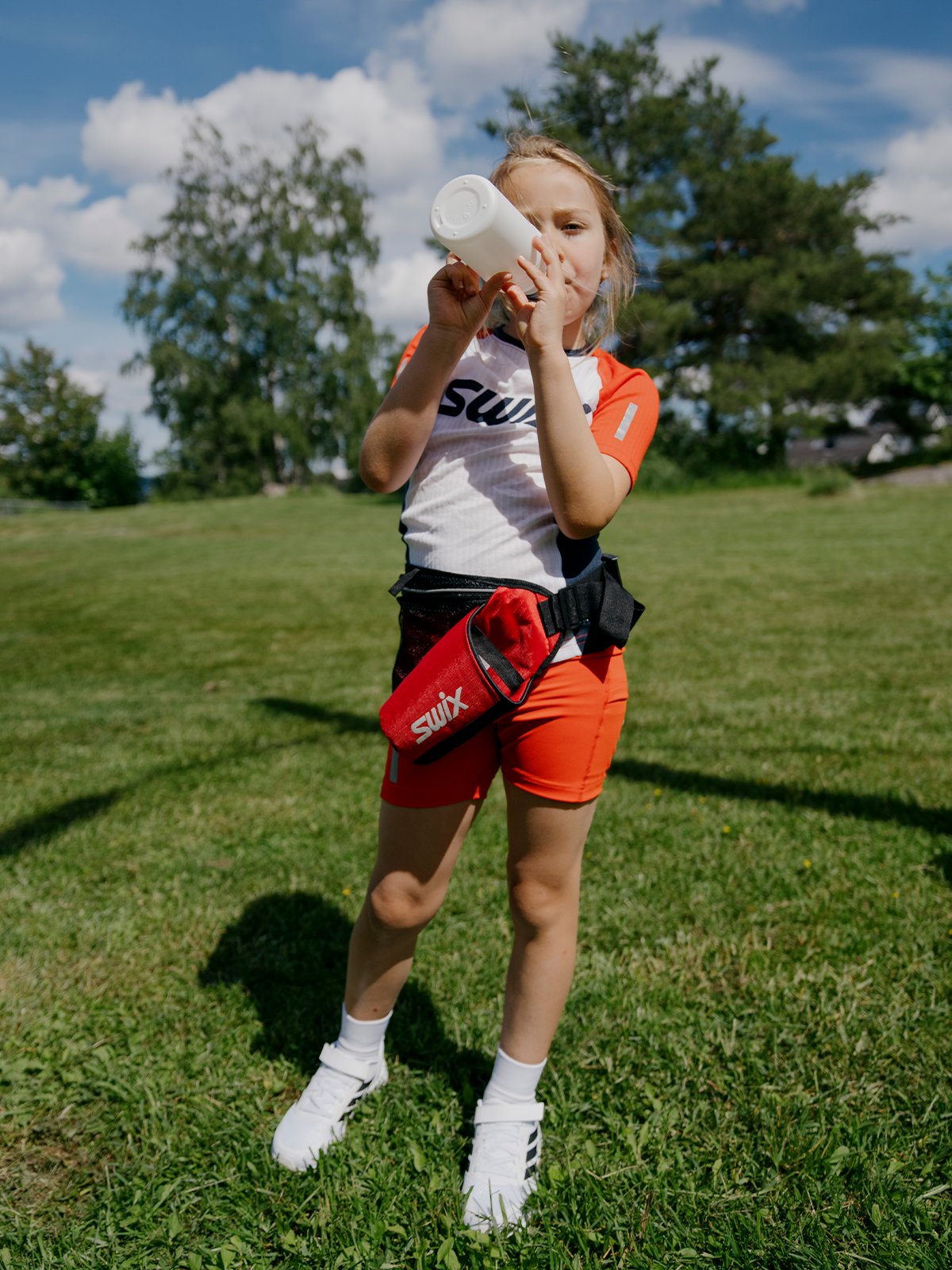 Swix Roadline Half Tights Junior Fiery Red