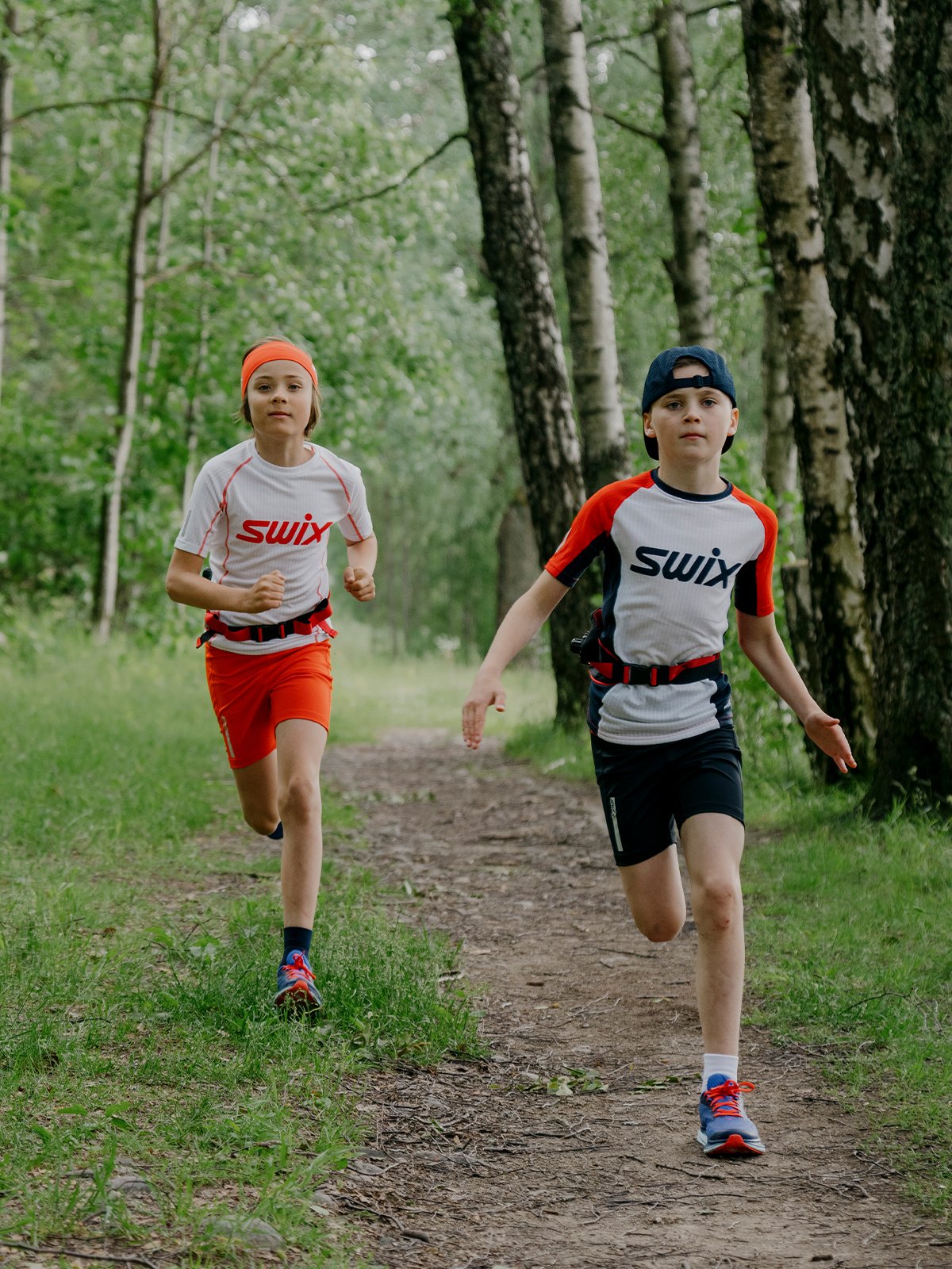 Swix Roadline RaceX Short Sleeve Junior Bright White / Fiery Red