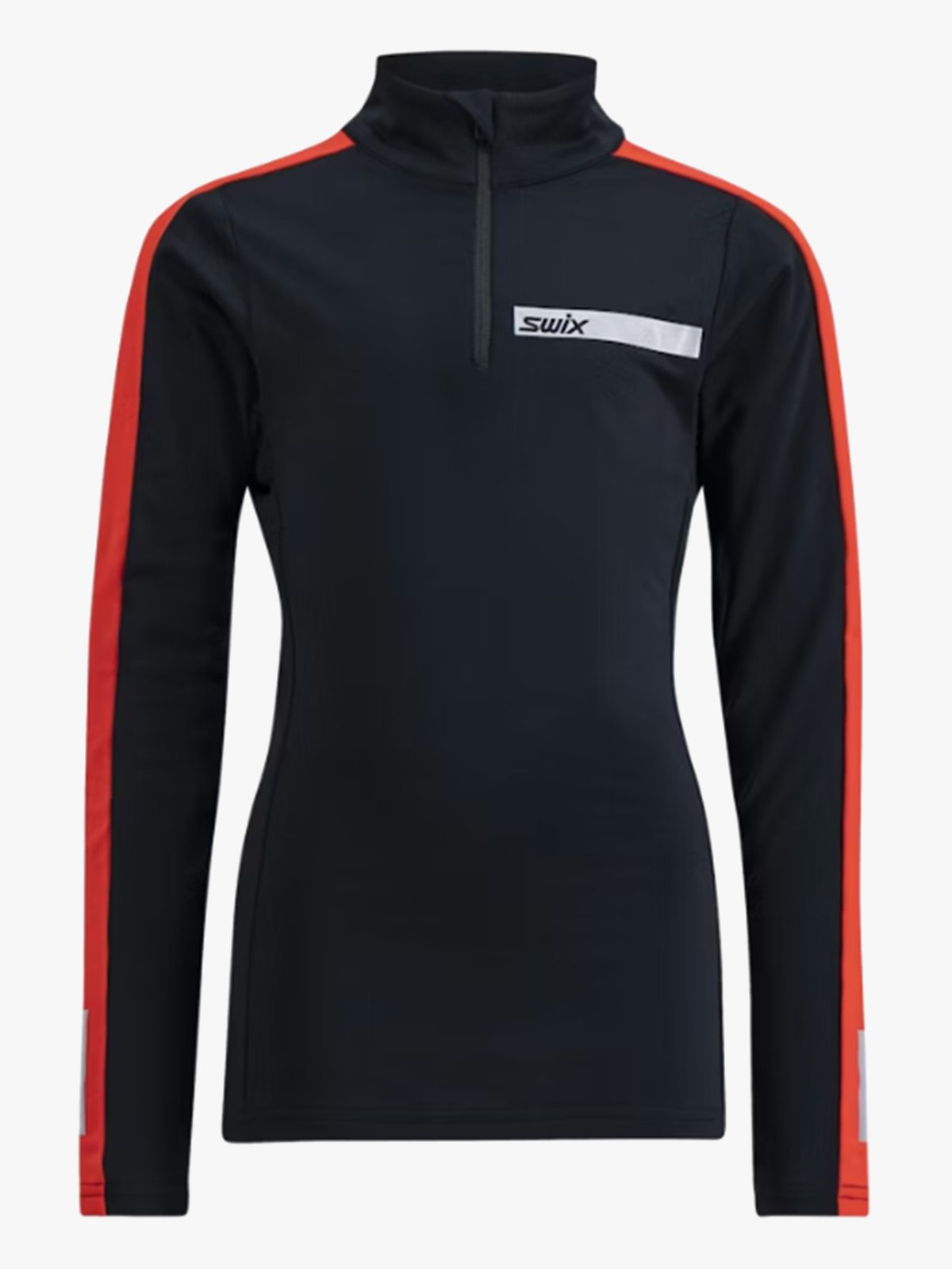 Swix Roadline NTS Half Zip Baselayer Top Junior Black / Fiery Red