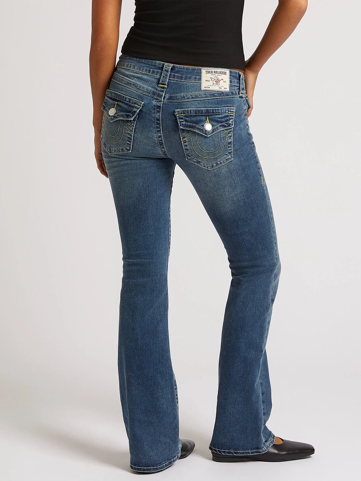 True Religion Becca Mid Rise Boot Cut Flap Arabella