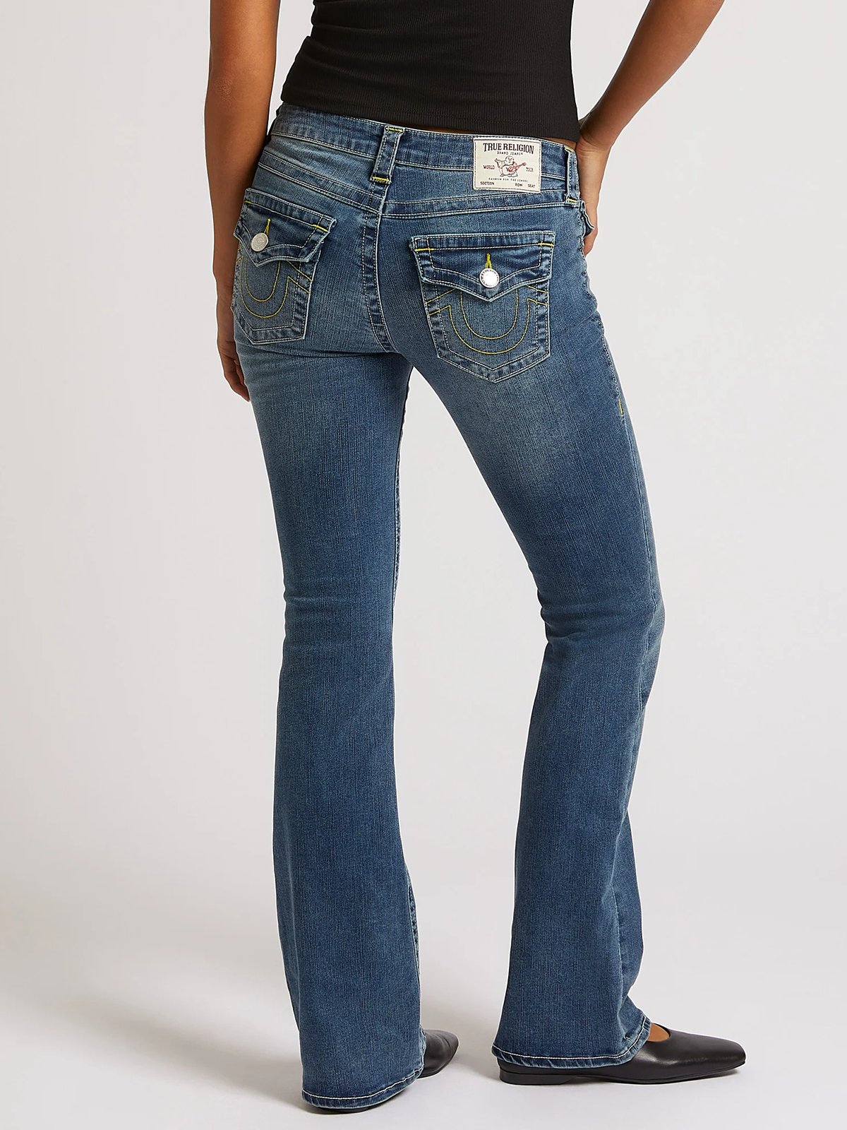 True Religion Becca Mid Rise Boot Cut Flap Arabella