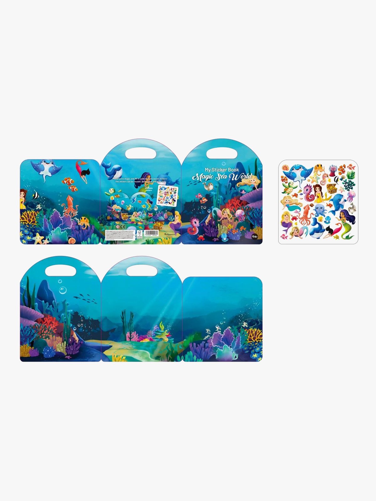 Tinka Stickersbok Havfruer Flerfarget