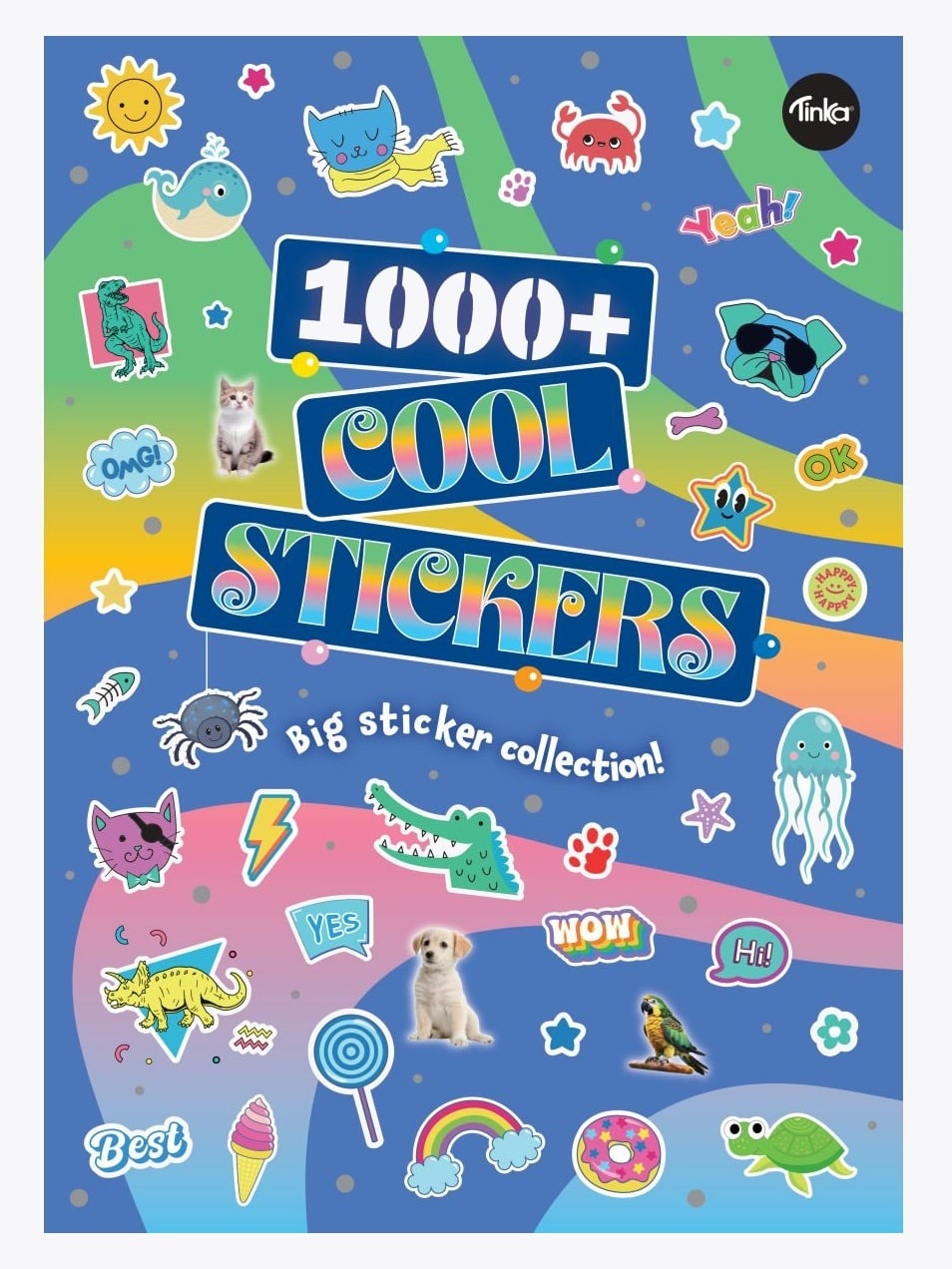 Tinka Stickersbok 1000+ Cool Stickers 21x29,5 Flerfarget