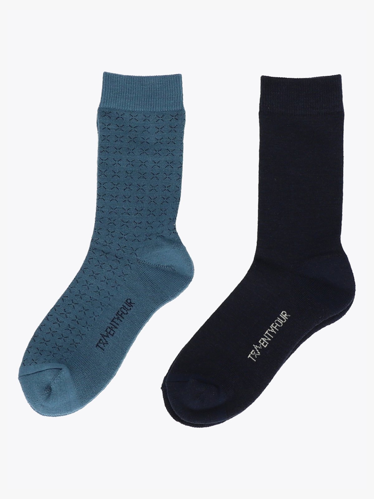 Twentyfour Aurora Idun Ullsokk 2-Pack Gråblå