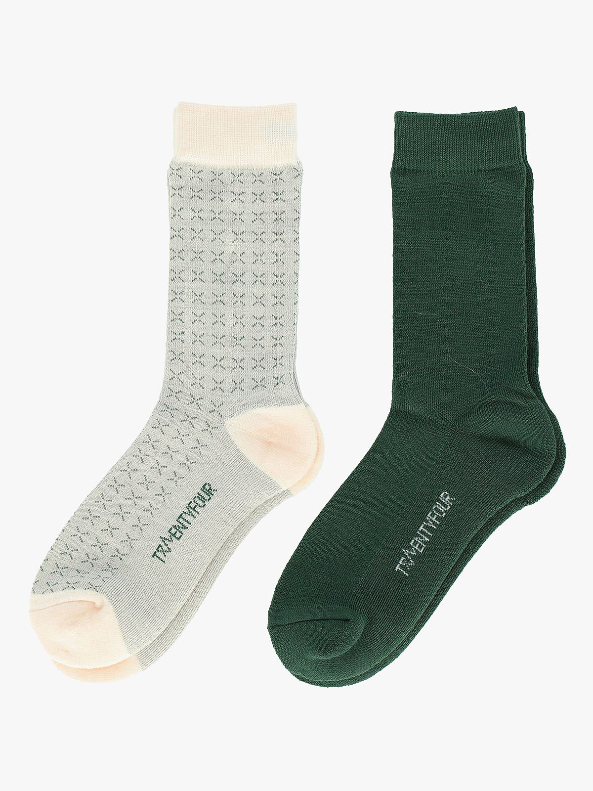 Twentyfour Aurora Idun Ullsokk 2-Pack Mellomgrønn