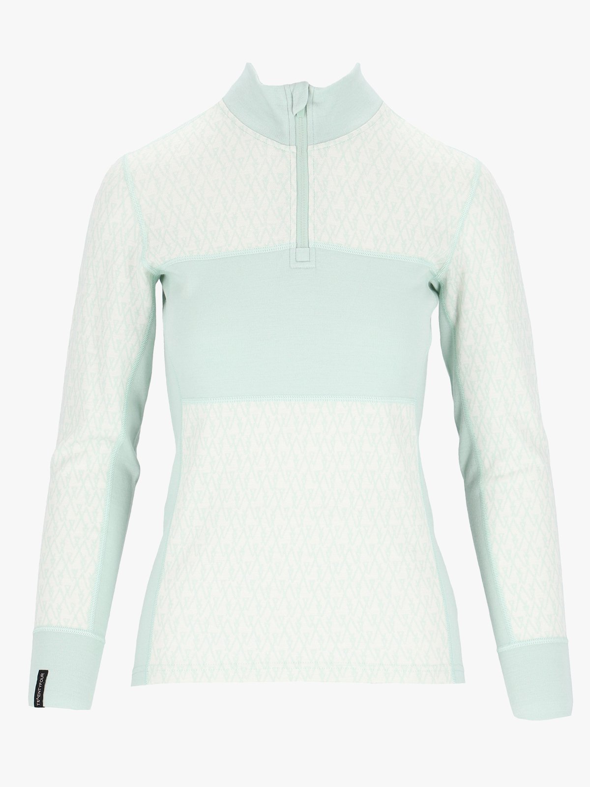 Twentyfour Aurora Aya Ull Half Zip Dus Grønn
