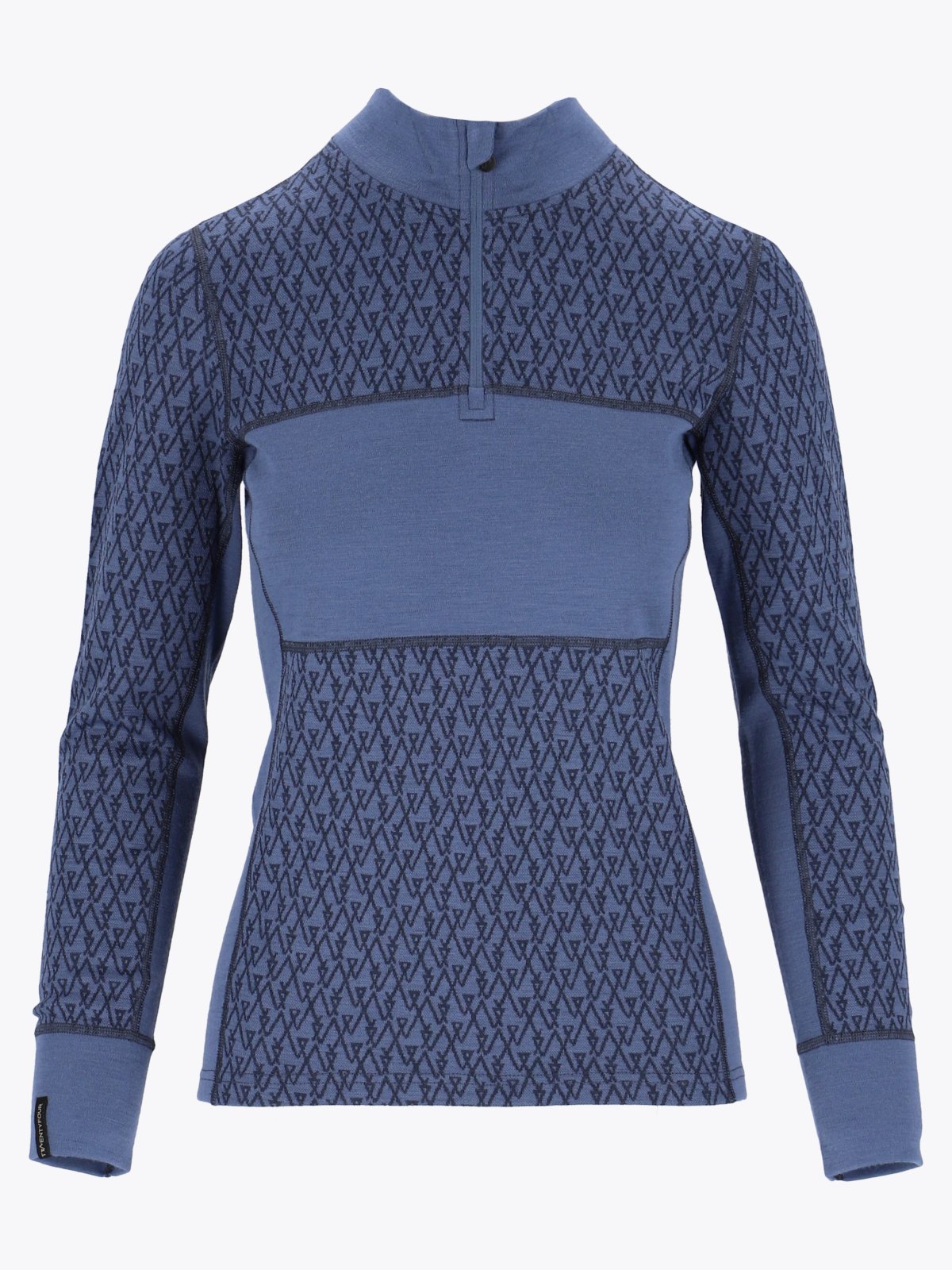 Twentyfour Aurora Aya Ull Half Zip Gråblå