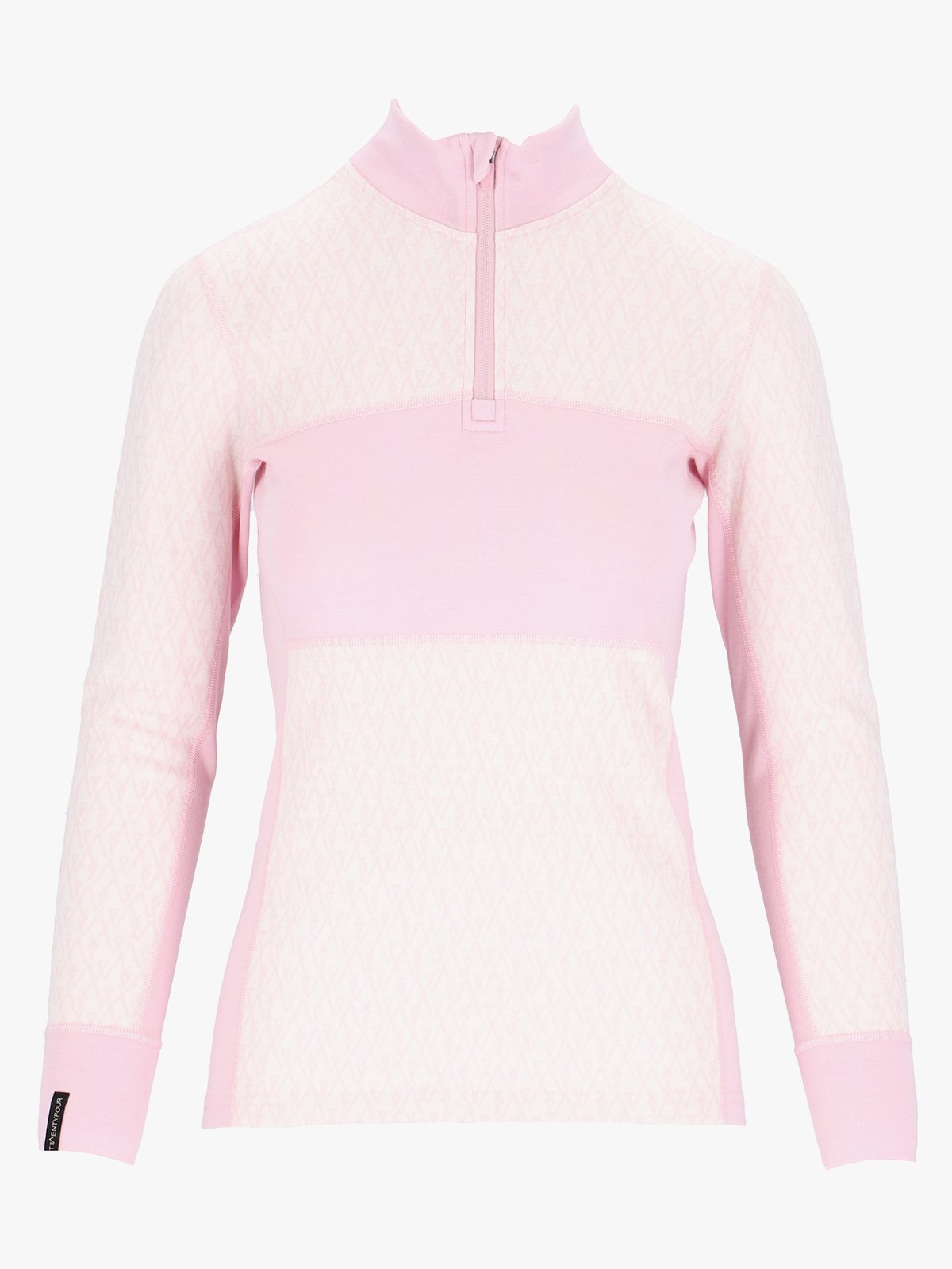 Twentyfour Aurora Aya Ull Half Zip Lys Rosa