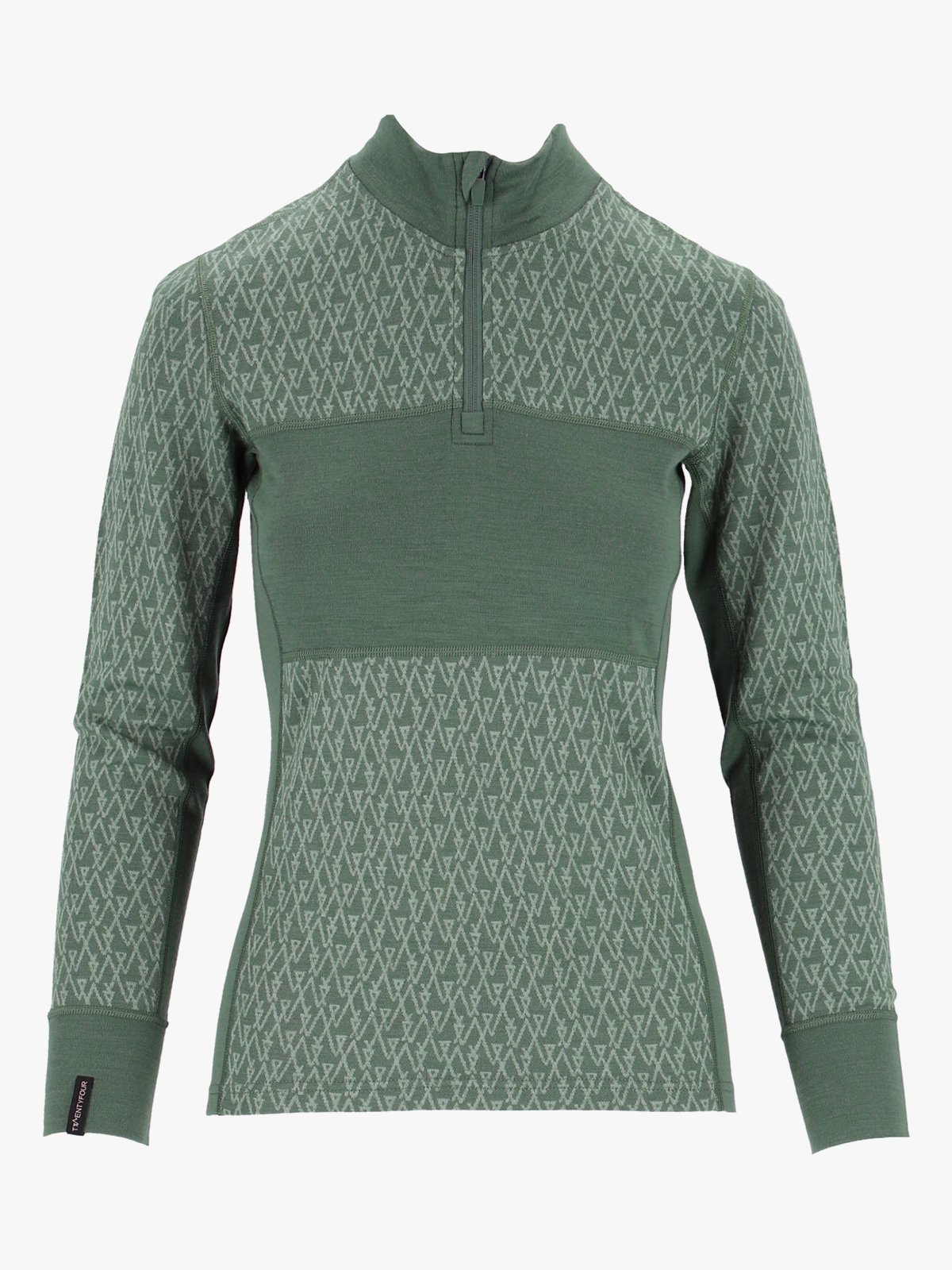 Twentyfour Aurora Aya Ull Half Zip Grønn