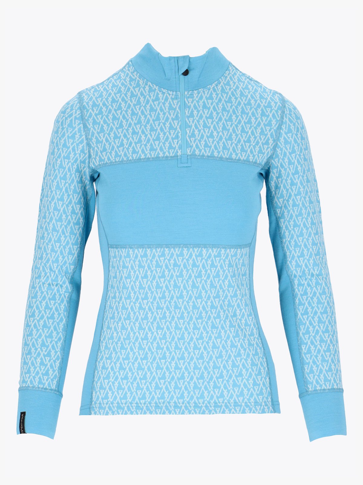 Twentyfour Aurora Aya Ull Half Zip Retro Blå
