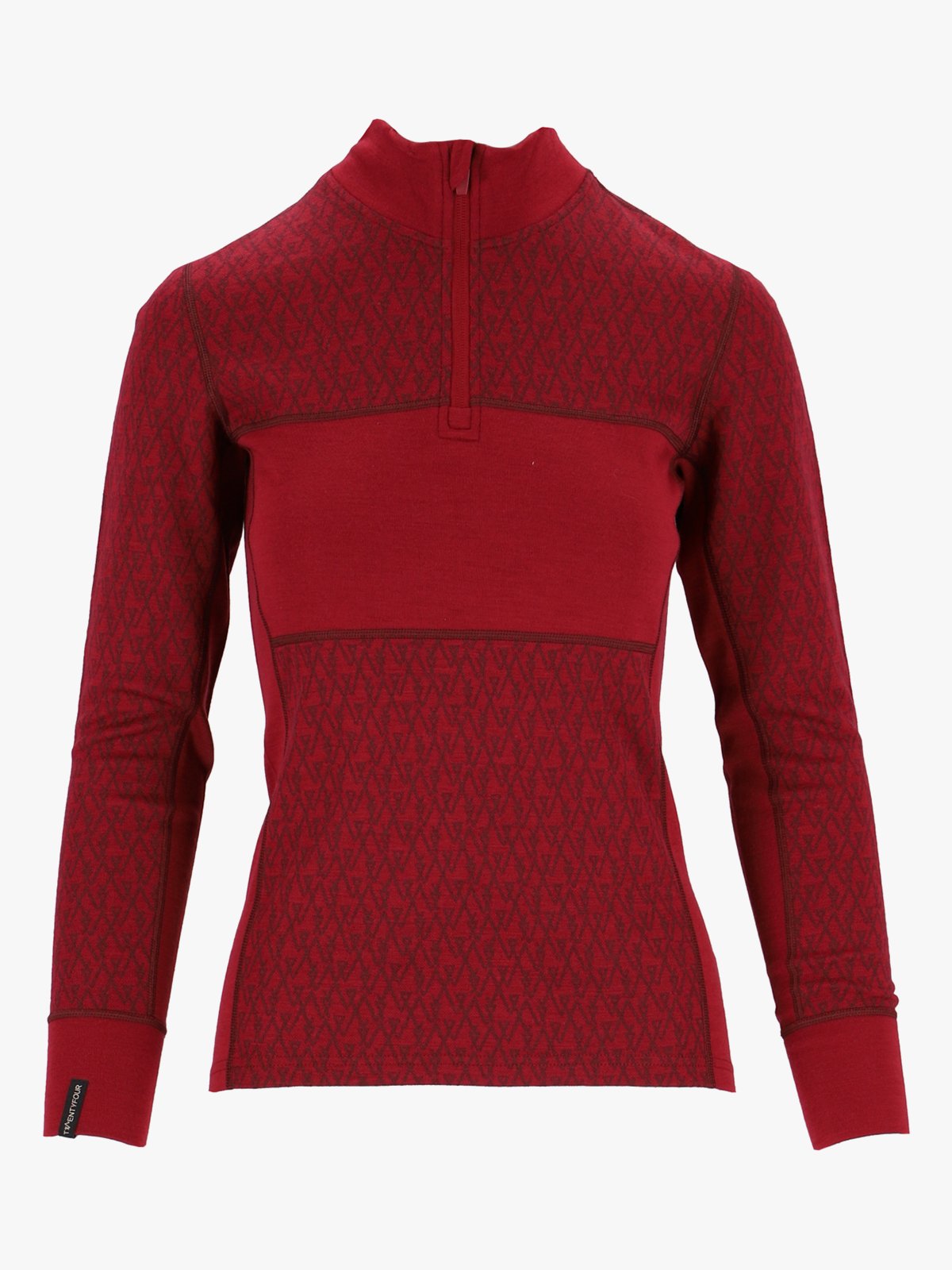 Twentyfour Aurora Aya Ull Half Zip Vinrød
