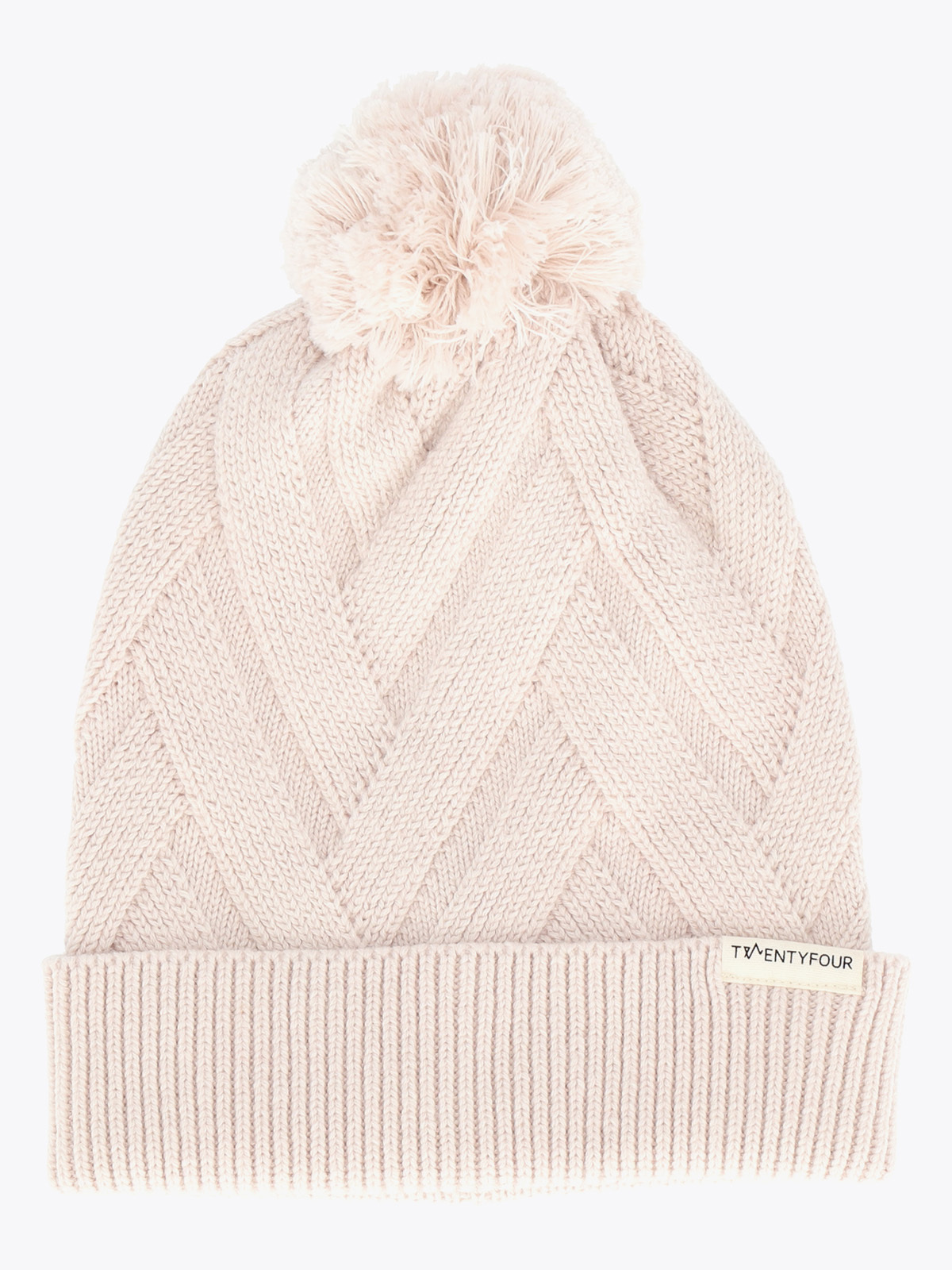 Twentyfour Finse Cable Lue Gråhvit