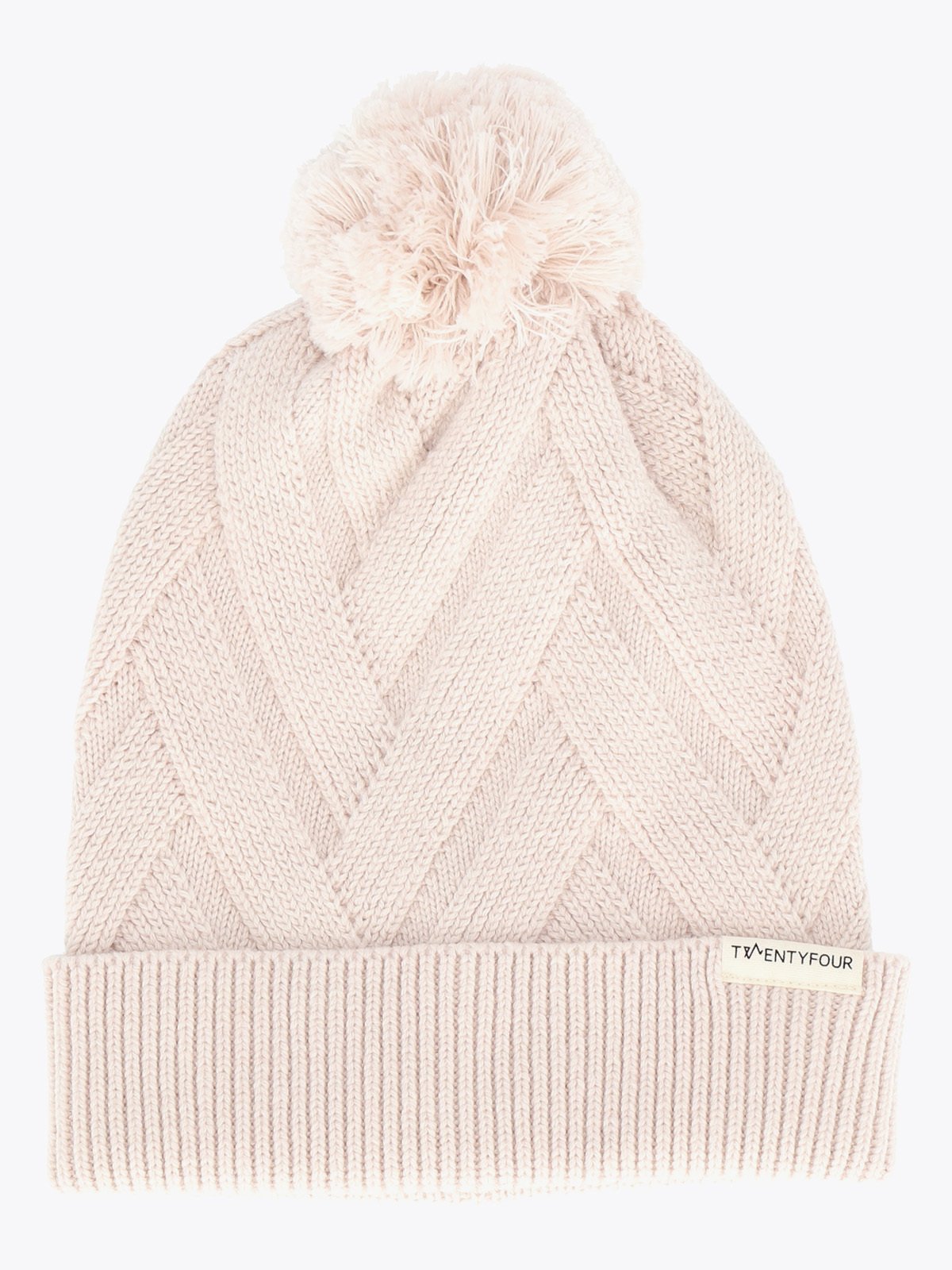 Twentyfour Finse Cable Lue Gråhvit