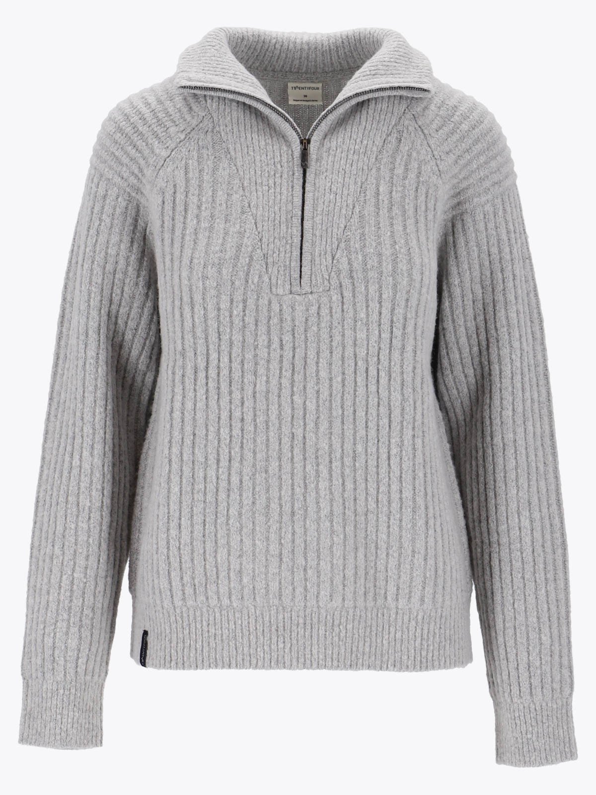 Twentyfour Mode Iris Half Zip Genser Gråmelert