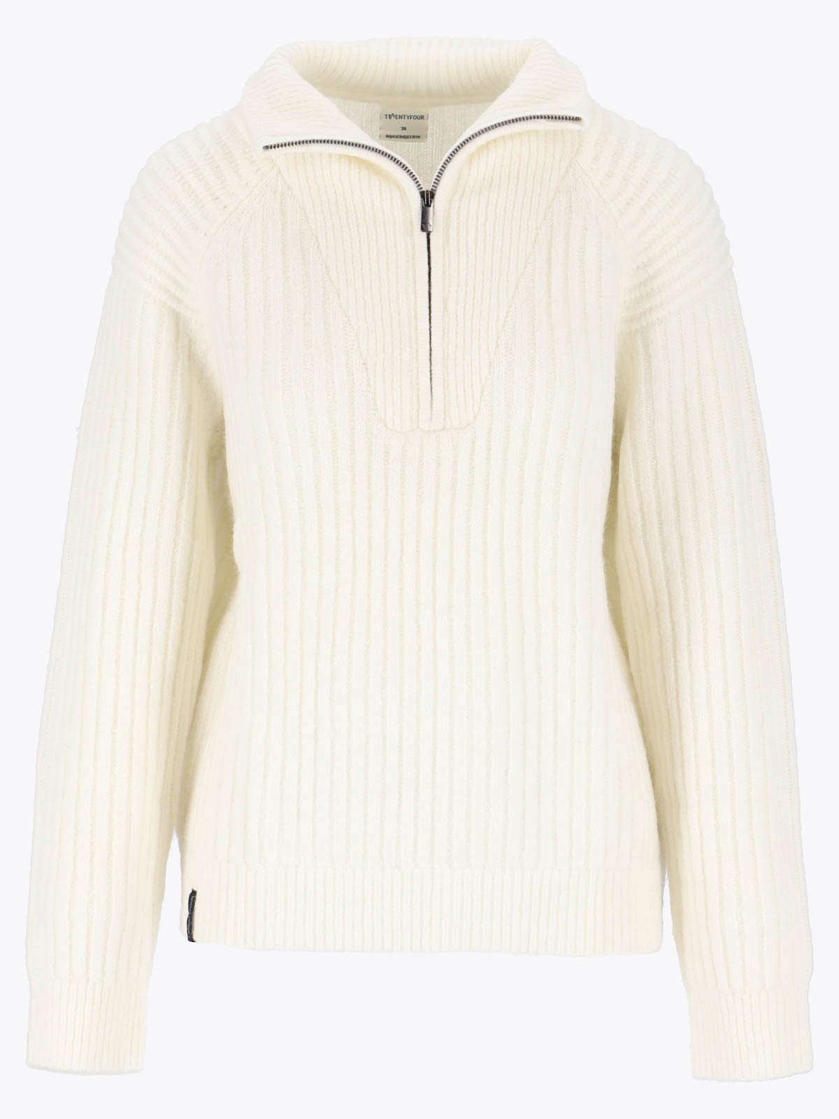 Twentyfour Mode Iris Half Zip Genser Hvit