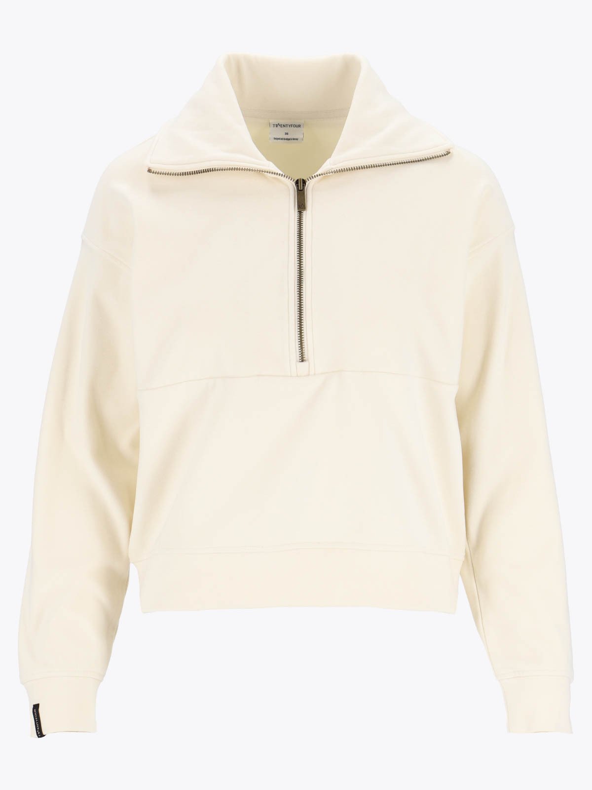 Twentyfour Mode Cozy Half-Zip Gråhvit