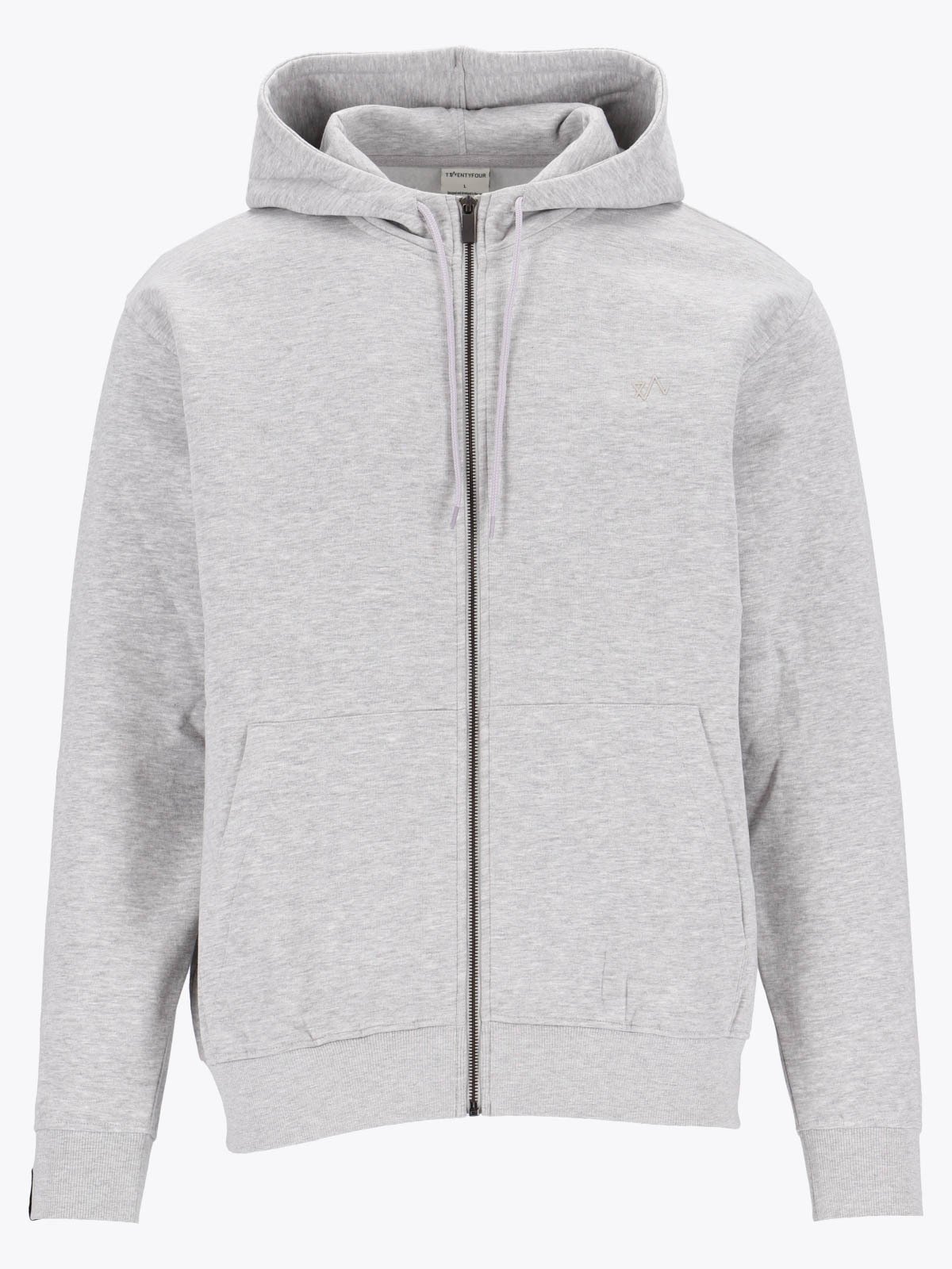 Twentyfour & Zip Hoodie Lys Grå M