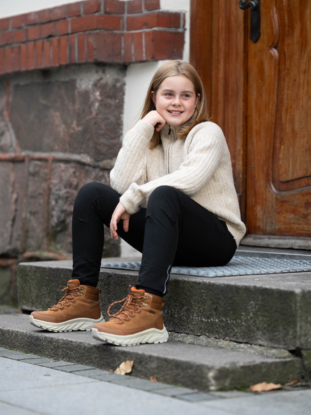 Twentyfour Mode Iris Half-Zip Genser Junior BEIGE