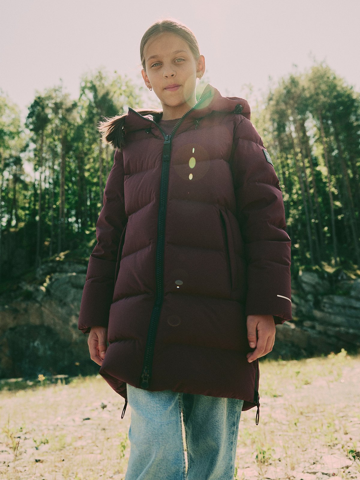 Twentyfour Mode Maya Dunparkas Junior Mørk Burgunder