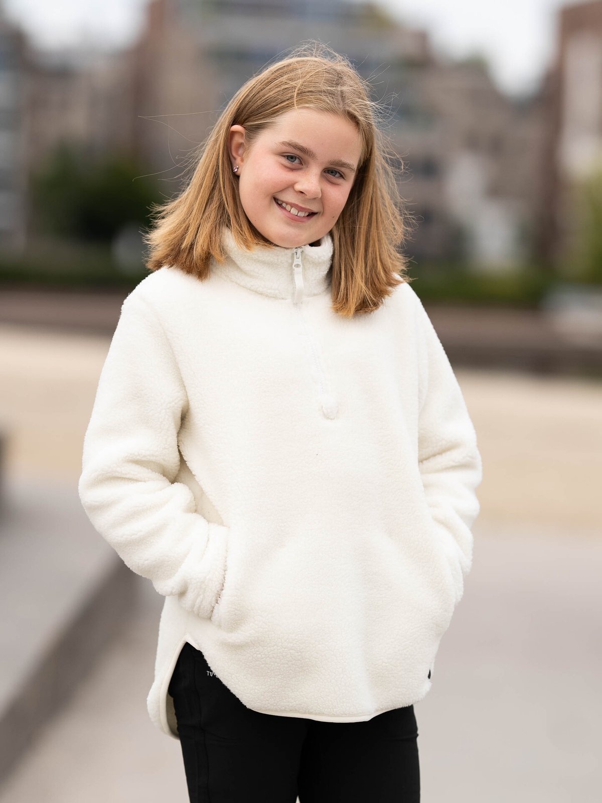 Twentyfour Mode Pile Half-Zip Junior Bomull