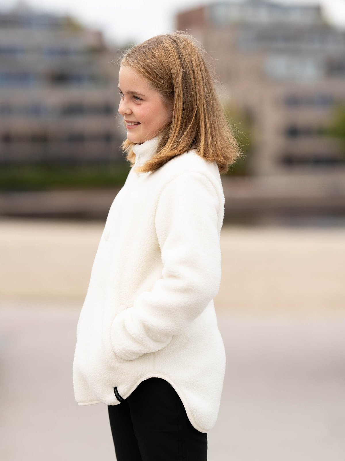 Twentyfour Mode Pile Half-Zip Junior Bomull