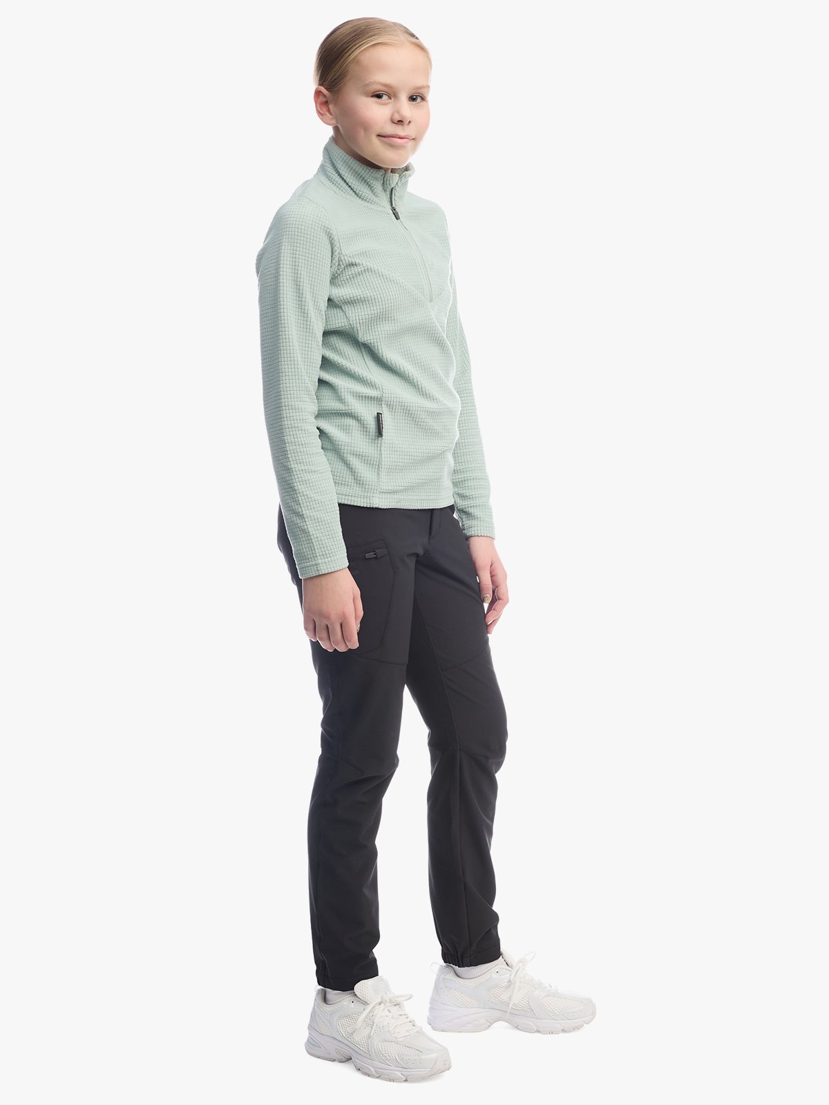 Twentyfour Venture Light Fleece Half Zip Junior Grågrønn