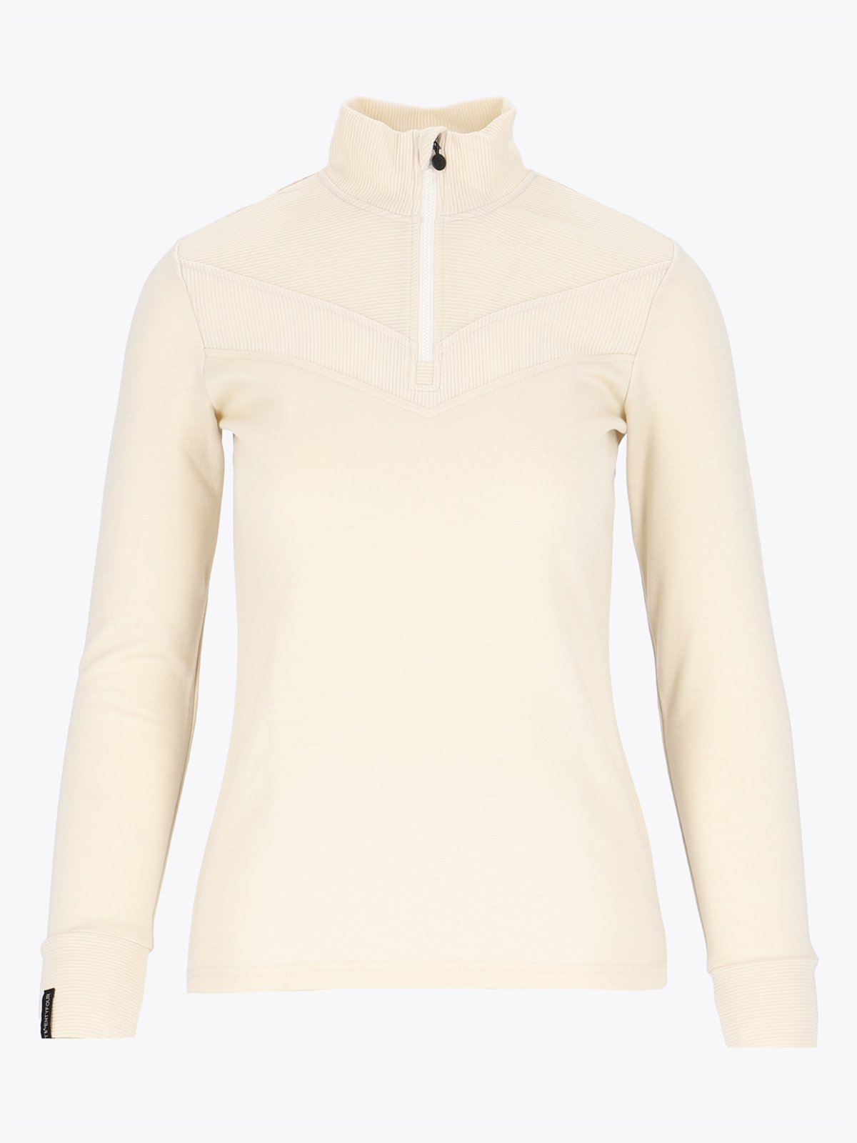 Twentyfour Aurora Oda Ull Half Zip Gråhvit