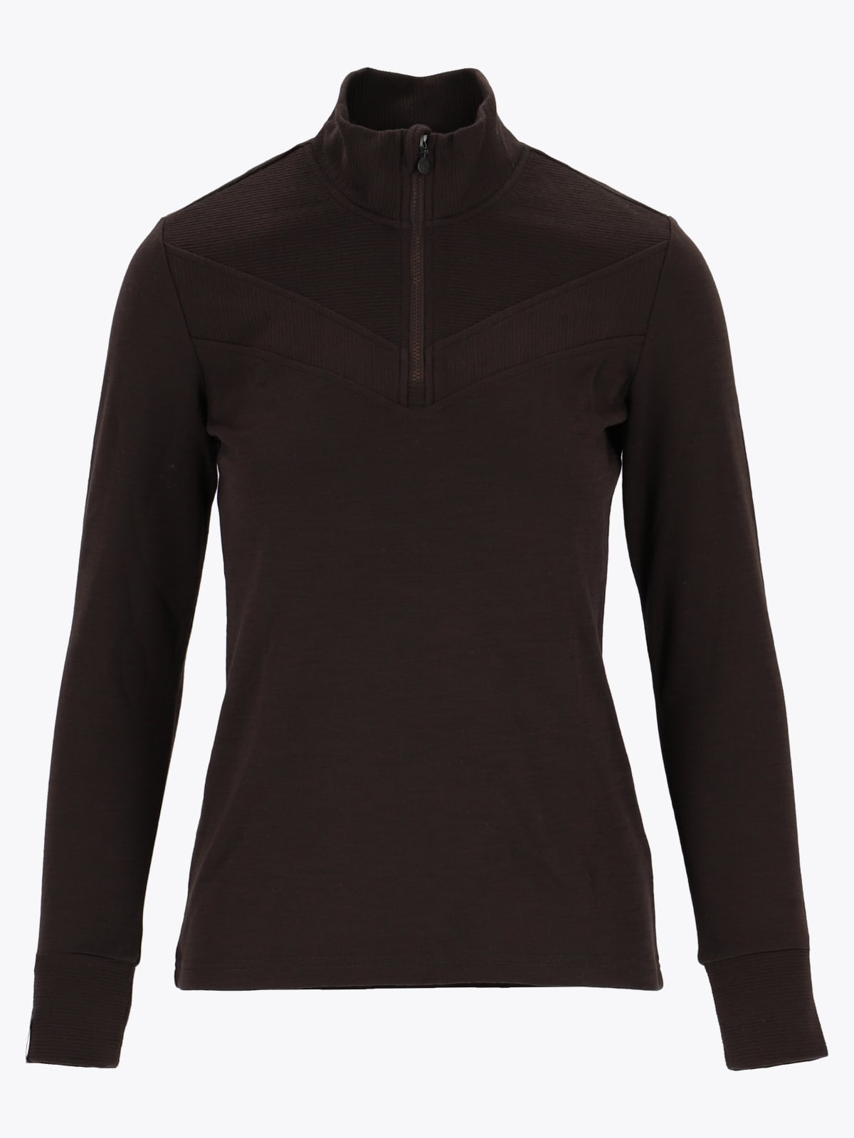 Twentyfour Aurora Oda Ull Half Zip Mørk brun