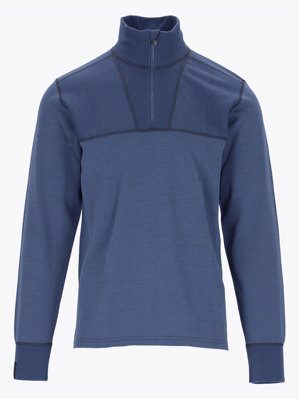 Twentyfour Aurora Obi Ull Half Zip Gråblå
