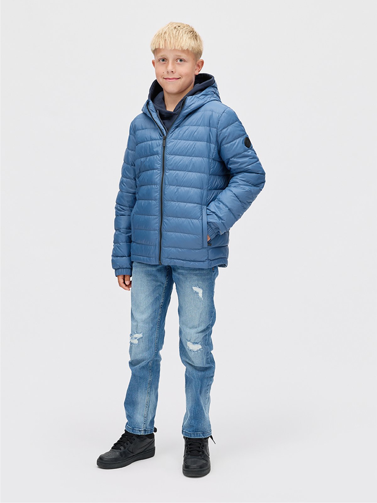 Twentyfour Aurora Lett Dunjakke Junior Gråblå