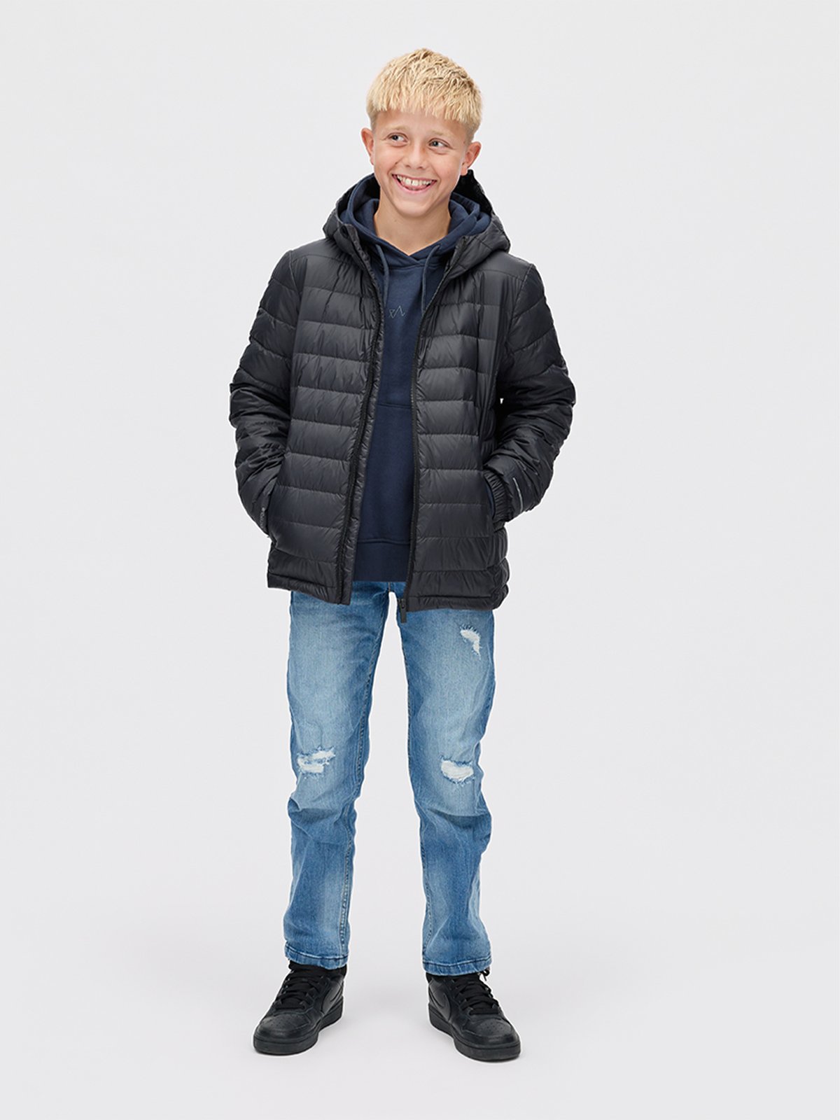 Twentyfour Aurora Lett Dunjakke Junior Sort