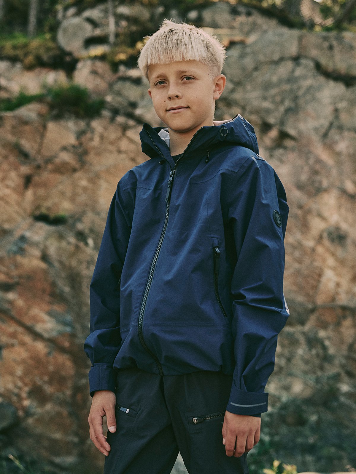 Twentyfour Aurora 3-Lags Skalljakke Junior Marine