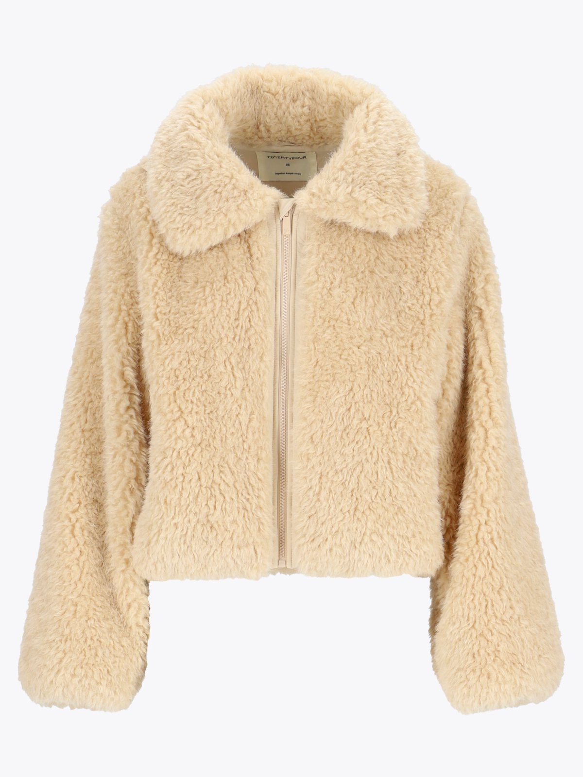 Twentyfour Mode Teddy Jakke Sand