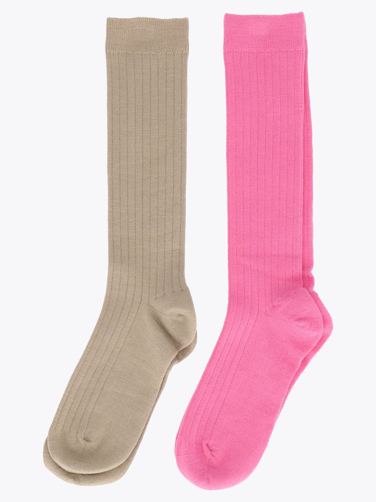 Twentyfour Popsi Ullsokk 2-Pack Beige / Rosa
