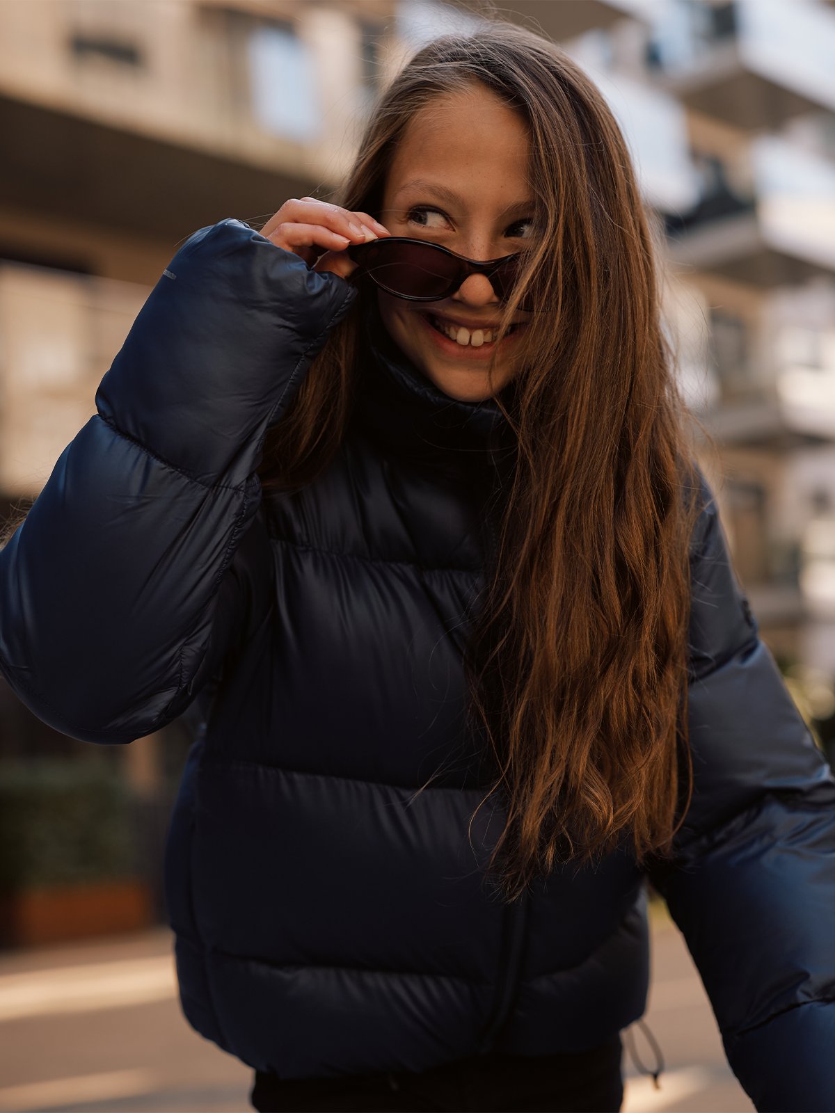 Twentyfour Mode Ava Puffy Jakke Junior Marine