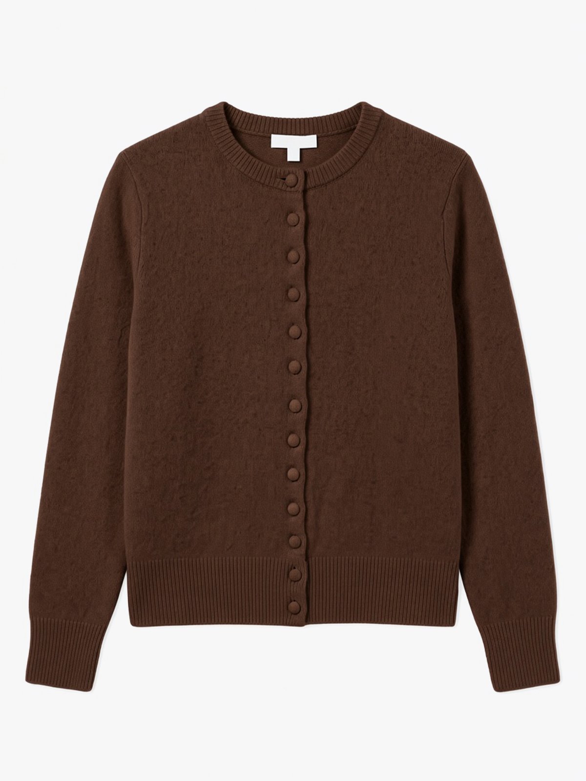 Topshop Sia Knitted Cardigan Chocolate Brown