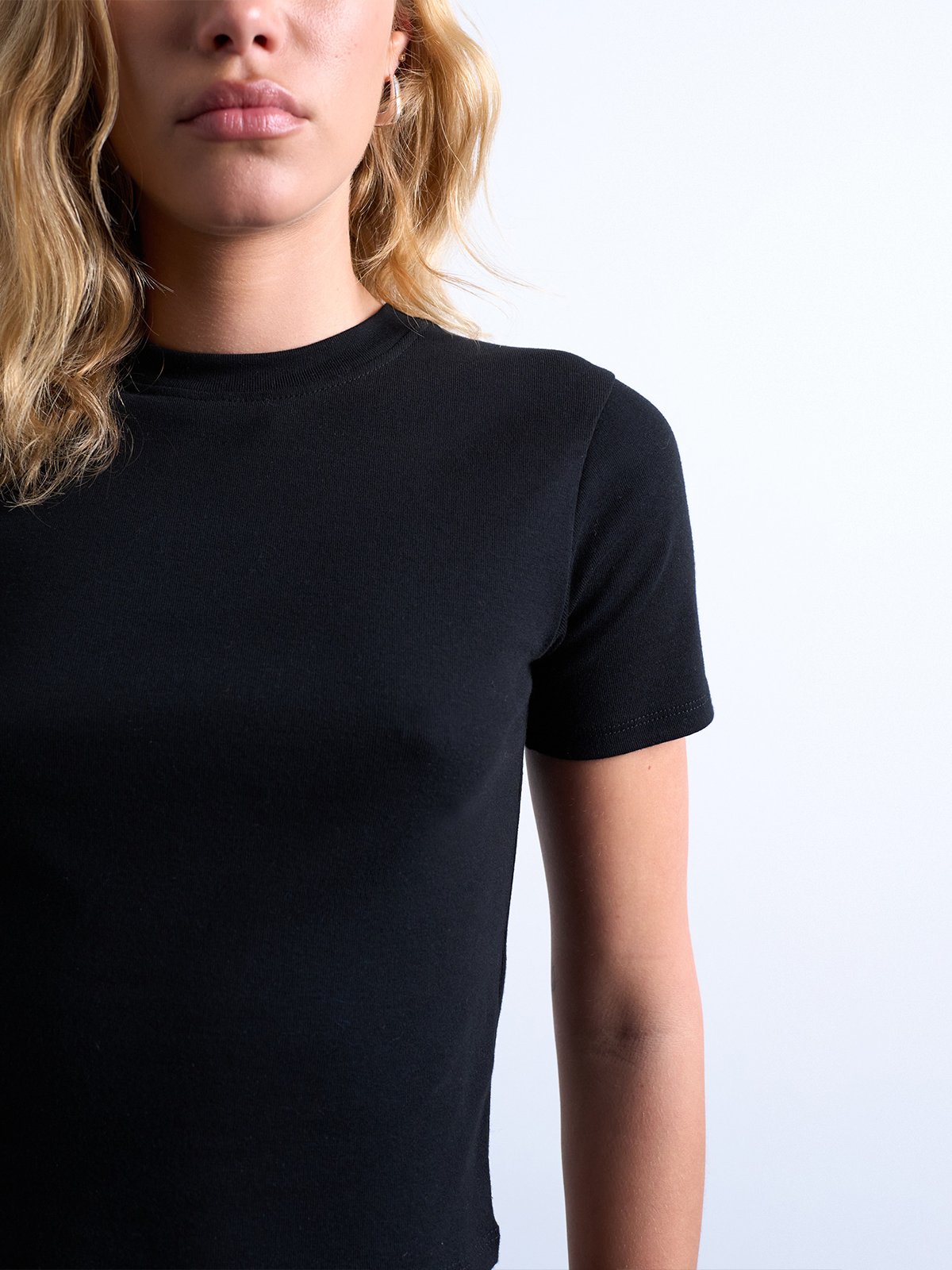 Topshop Everyday Short Sleeve Top Black