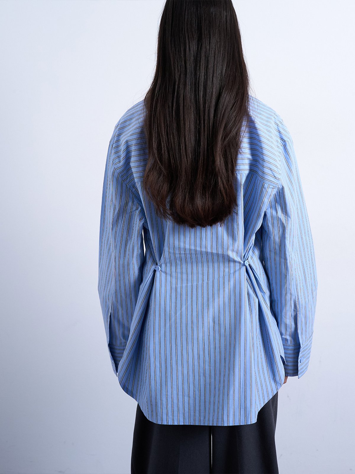 Topshop Demi Long Sleeve Oversized Shirt Navy Blazer