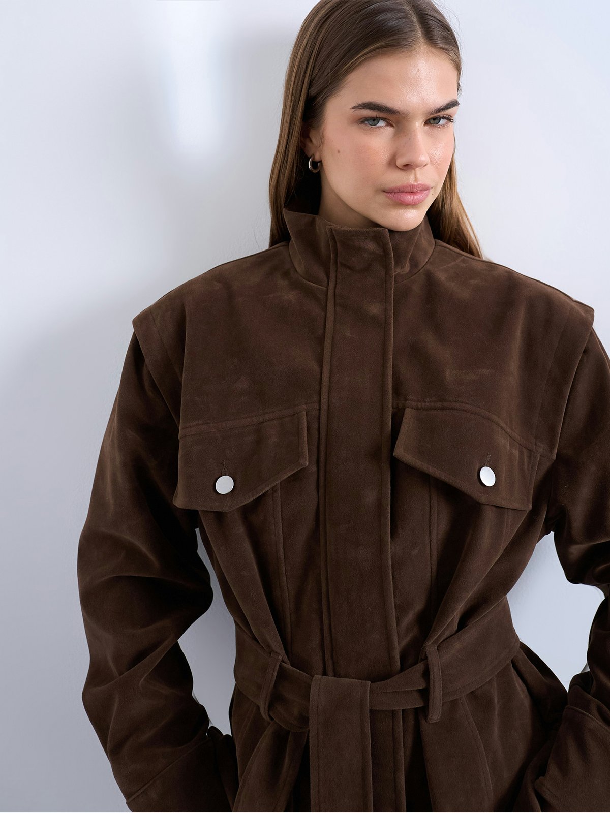 Topshop Harper Jacket Brown Lentil