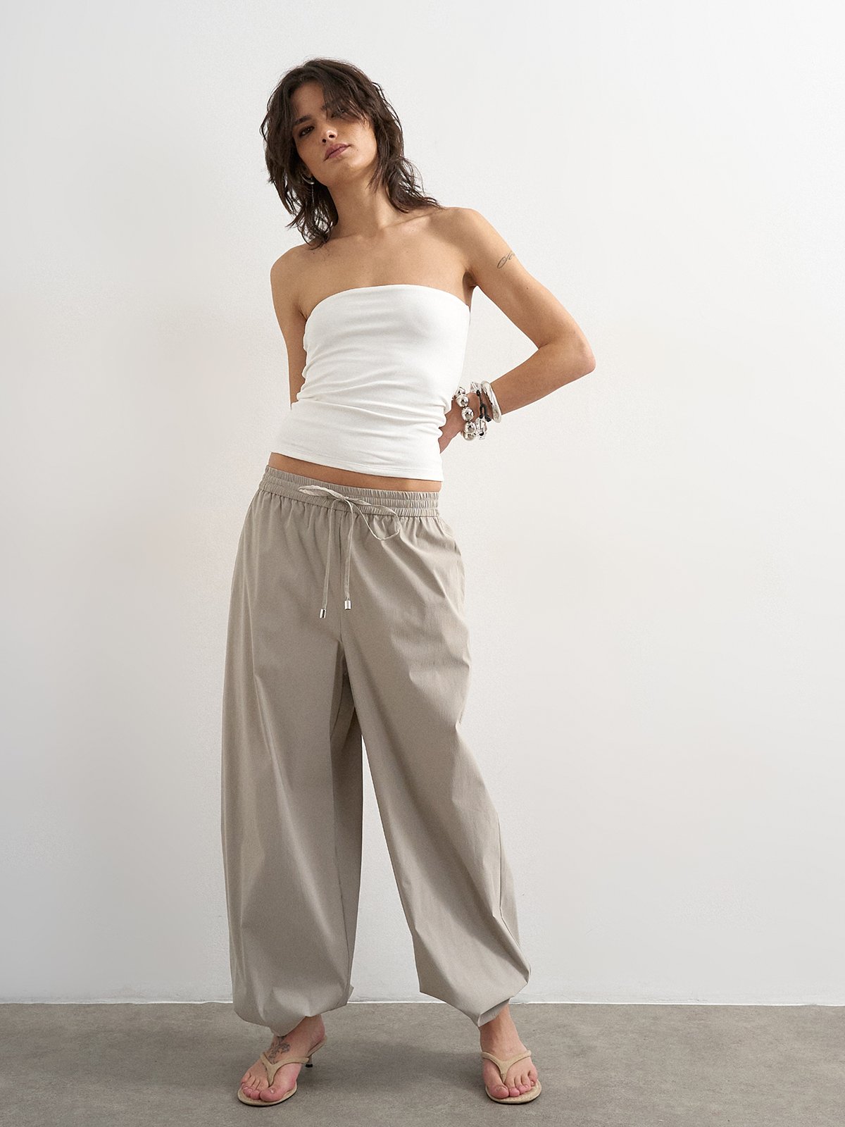 Topshop Mathilda Bandeau Top Snow White