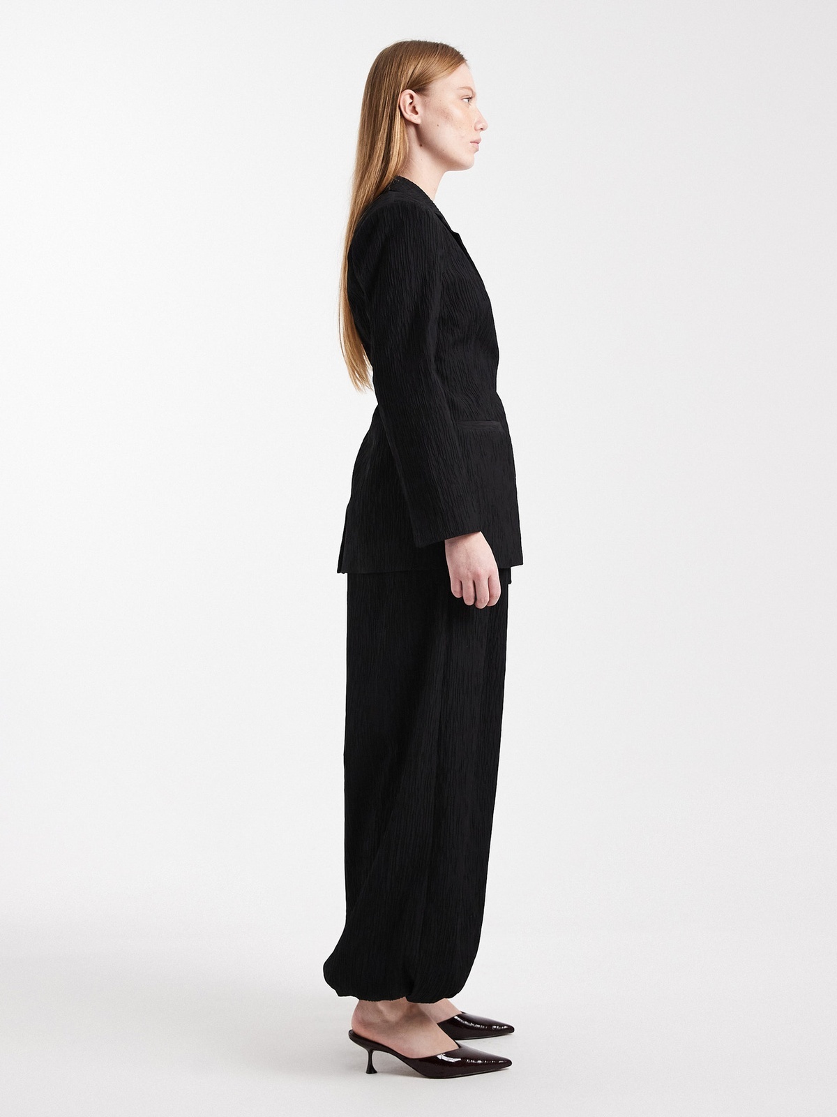 Topshop Theo Balloon Front Tie Trousers Black