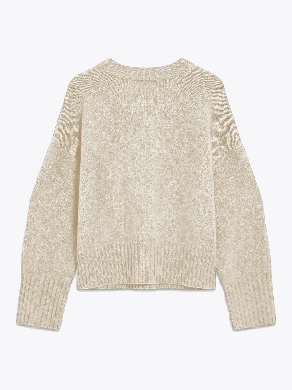 Topshop Daisy Long Sleeve Knitted Jumper Birch MELANGE